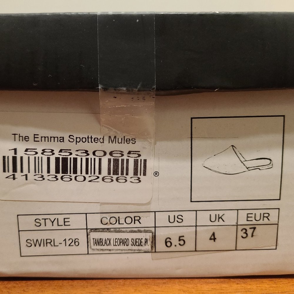 🎉 HP 🎉 NIB Suede Spotted Mules - Picture 10 of 10